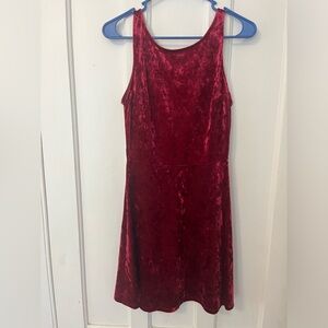 Velvet Red Skater Dress